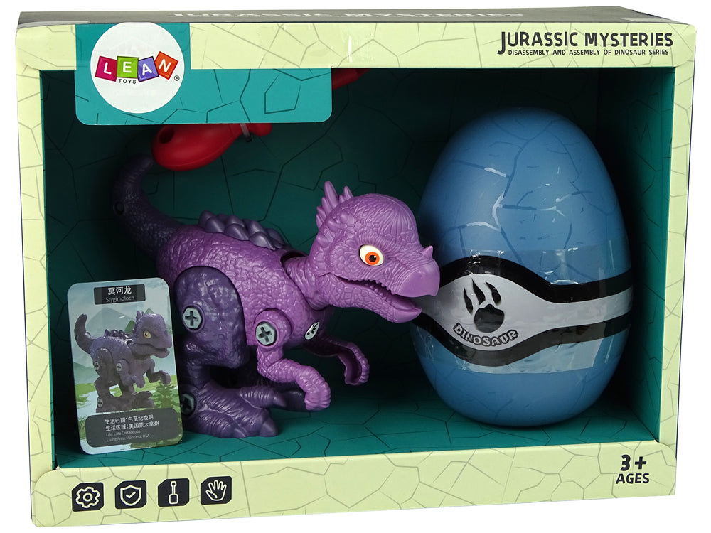 Set Dinosaur Stygimoloch With Egg Diy Screwdriver Purple