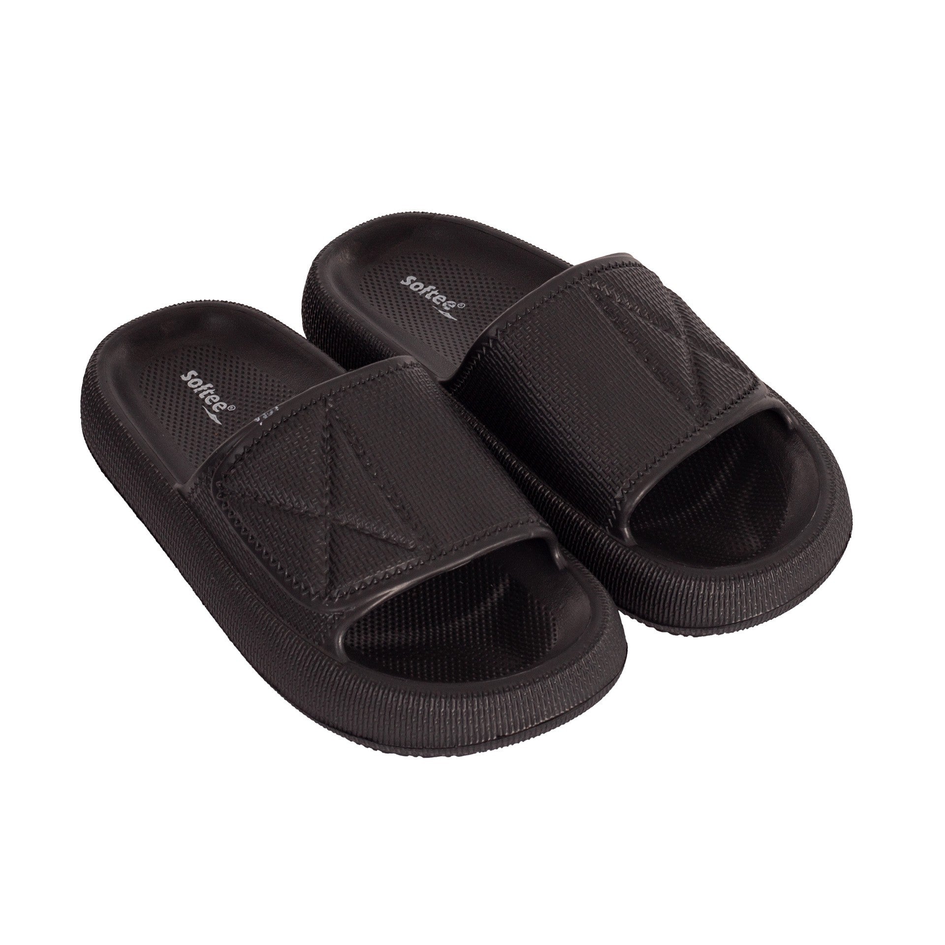 Softee Cross Smeach-flops Dubh