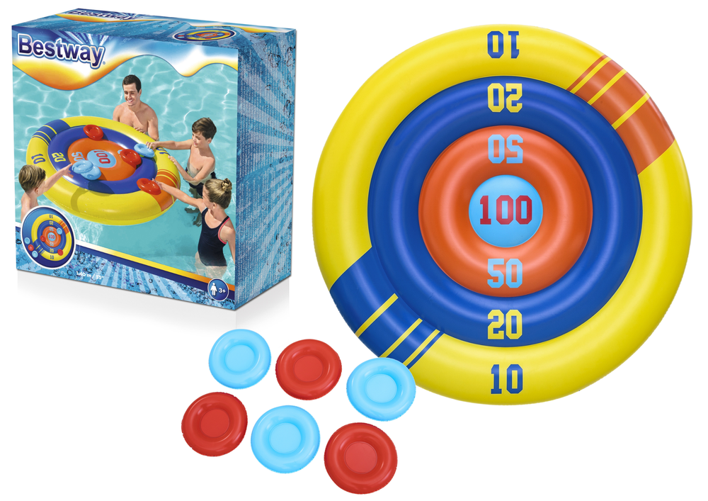 Inflatable Pool Game Arcade Shield Frisbee 140 Cm Bestway 52566