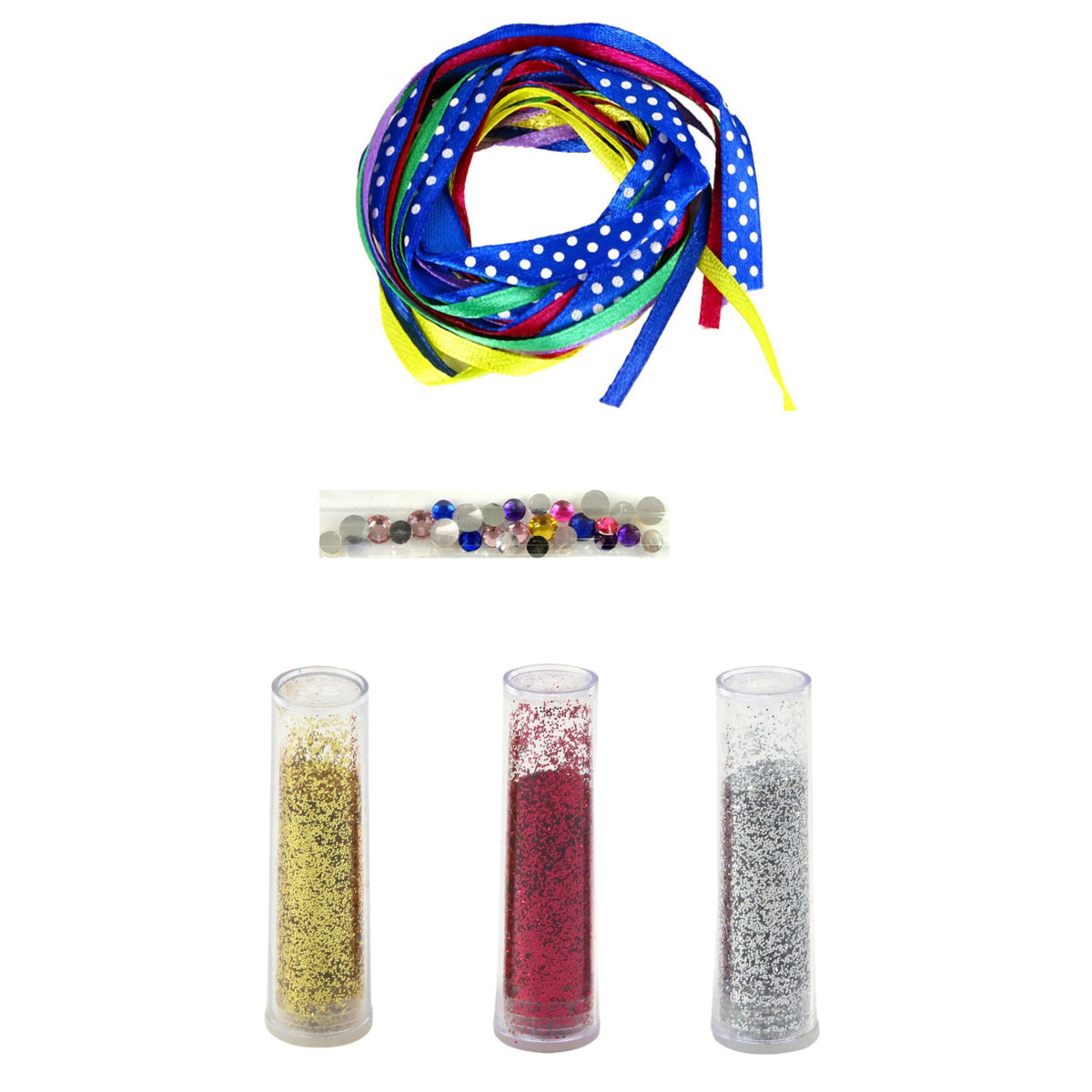 Kit zur Herstellung von Armbändern mit Glitzerbändern zum Selbermachen