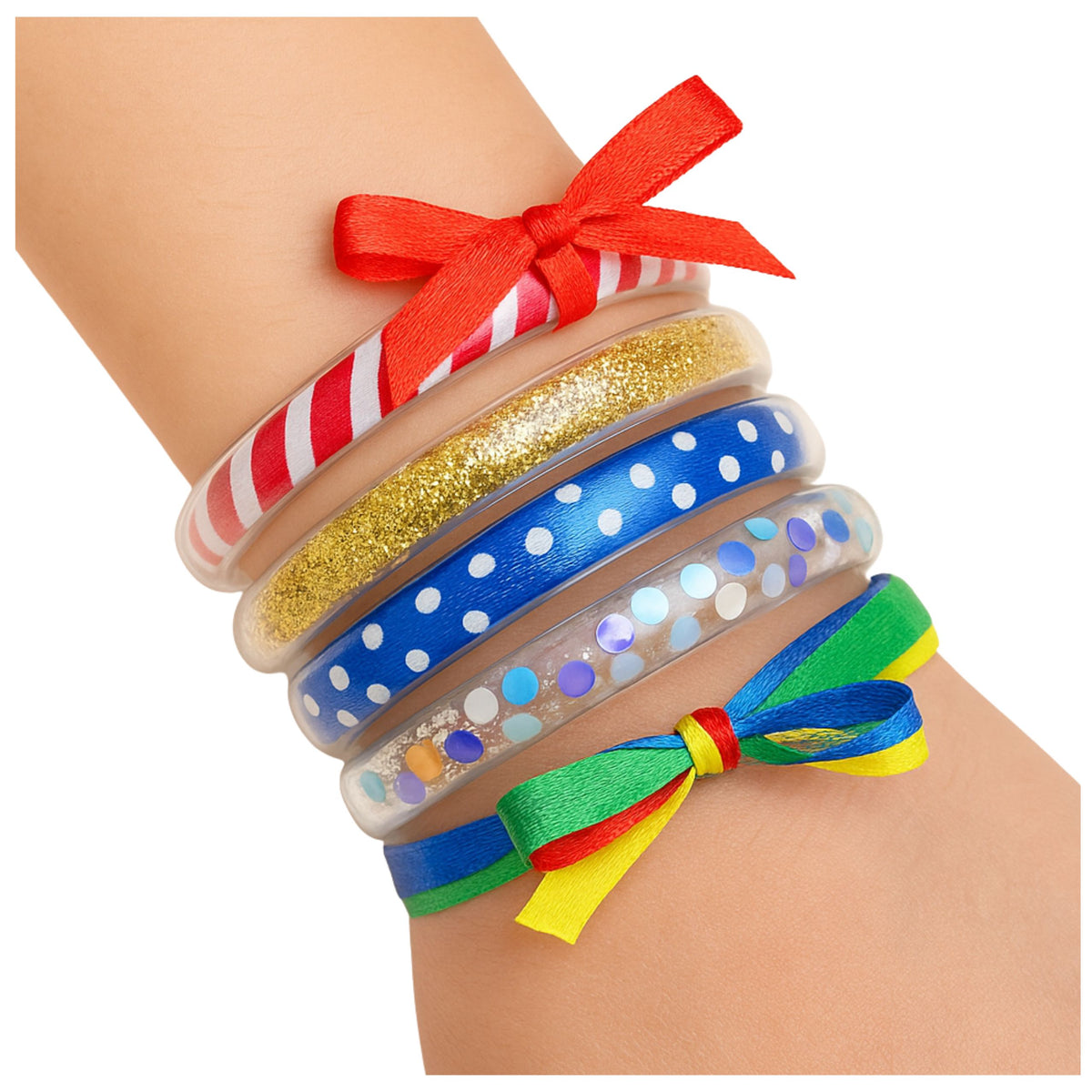 Kit zur Herstellung von Armbändern mit Glitzerbändern zum Selbermachen