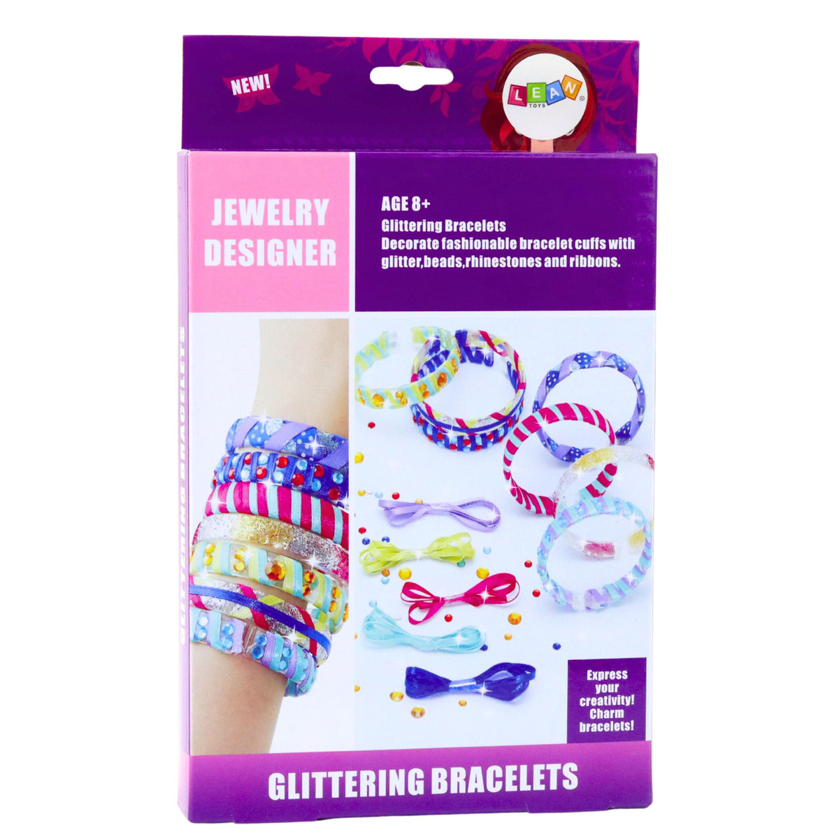 Kit zur Herstellung von Armbändern mit Glitzerbändern zum Selbermachen
