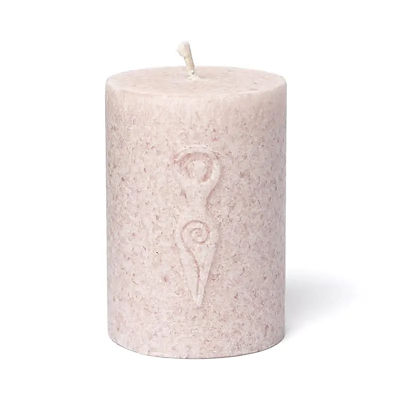 Bougie votive en relief déesse stéarine rose tendre - lot de 2 pièces - 8x5,5 cm