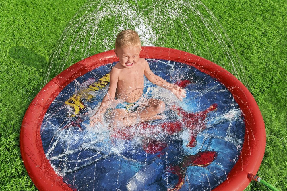 Inflatable Paddling Pool Mat With Fountain Spider-man 165 Cm Bestway 98792