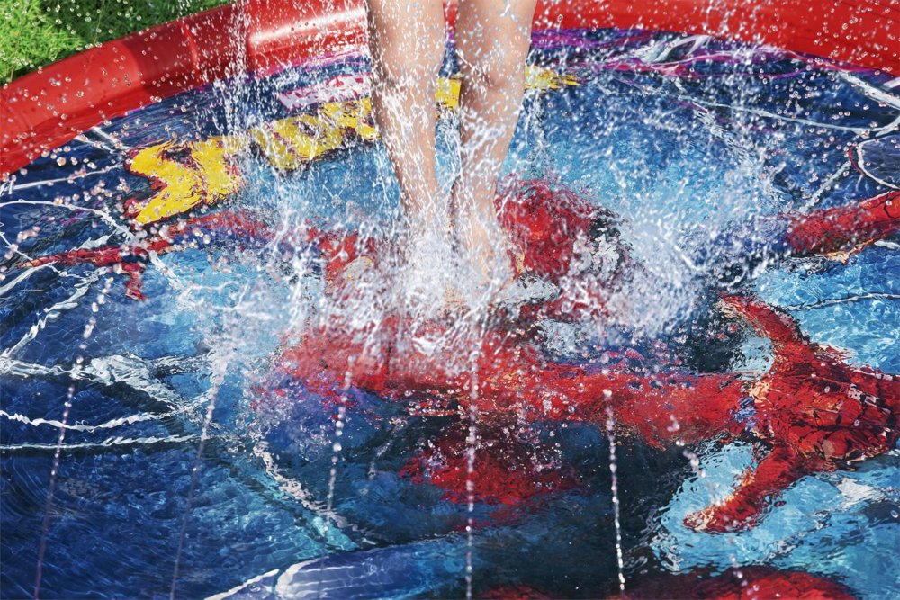 Inflatable Paddling Pool Mat With Fountain Spider-man 165 Cm Bestway 98792
