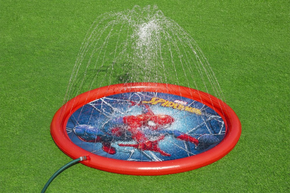 Inflatable Paddling Pool Mat With Fountain Spider-man 165 Cm Bestway 98792