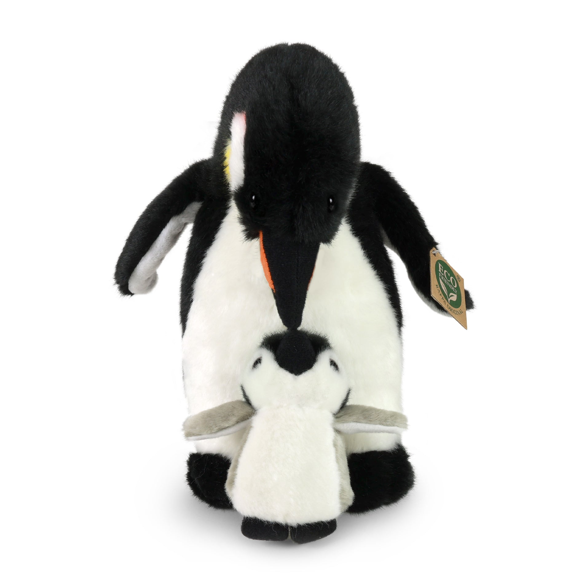 Pinguino Peluche Con Cucciolo 22 Cm Ecologico