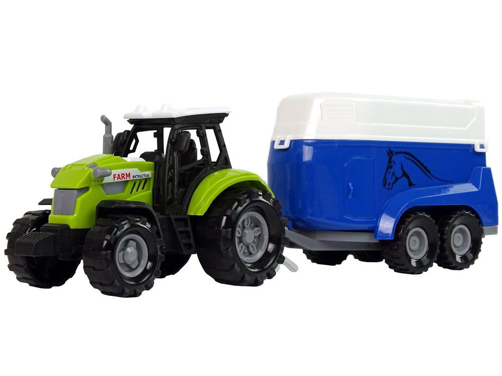 Tractor With Horse Trailer Sound Green Farm