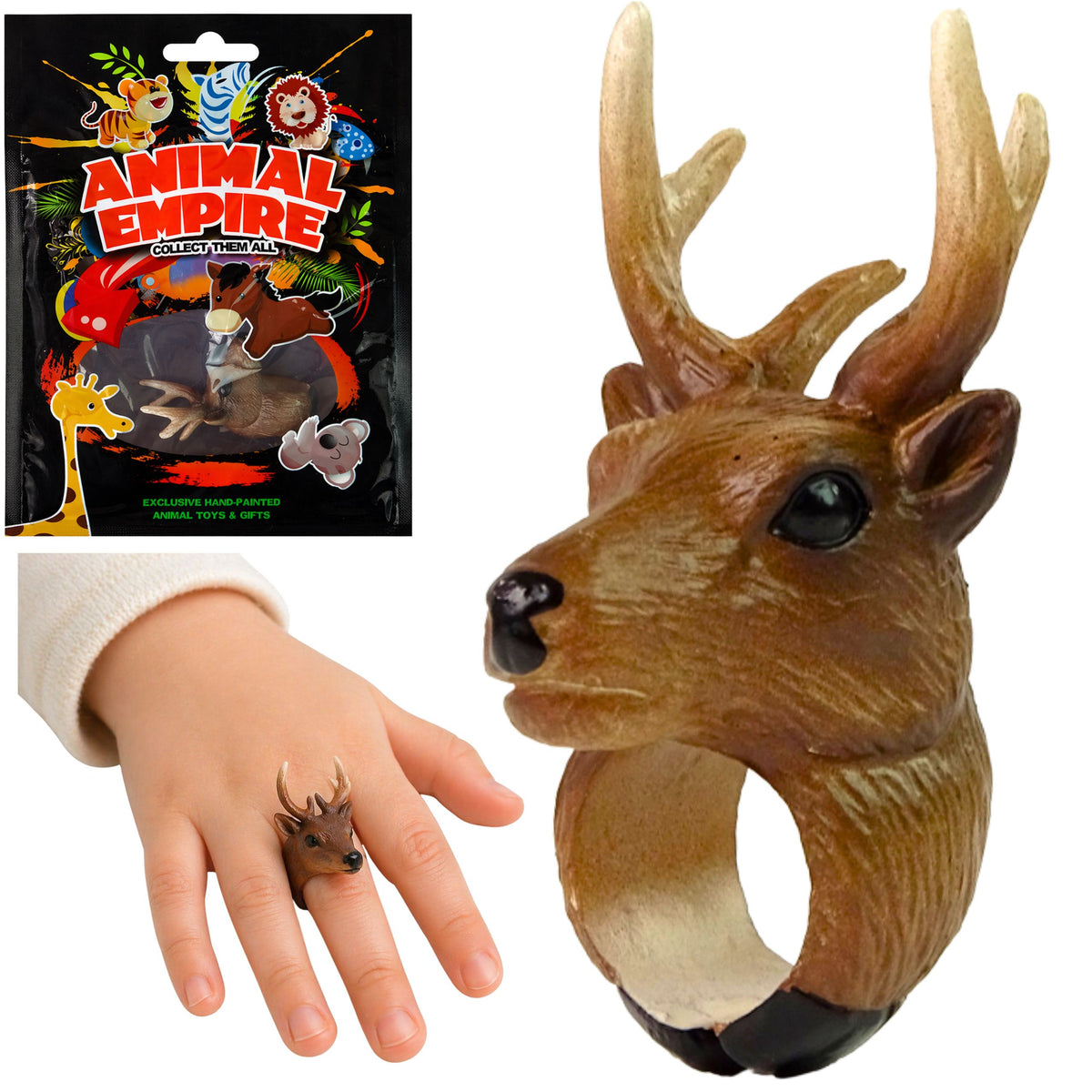 Hand Ring Educational Animals Deer