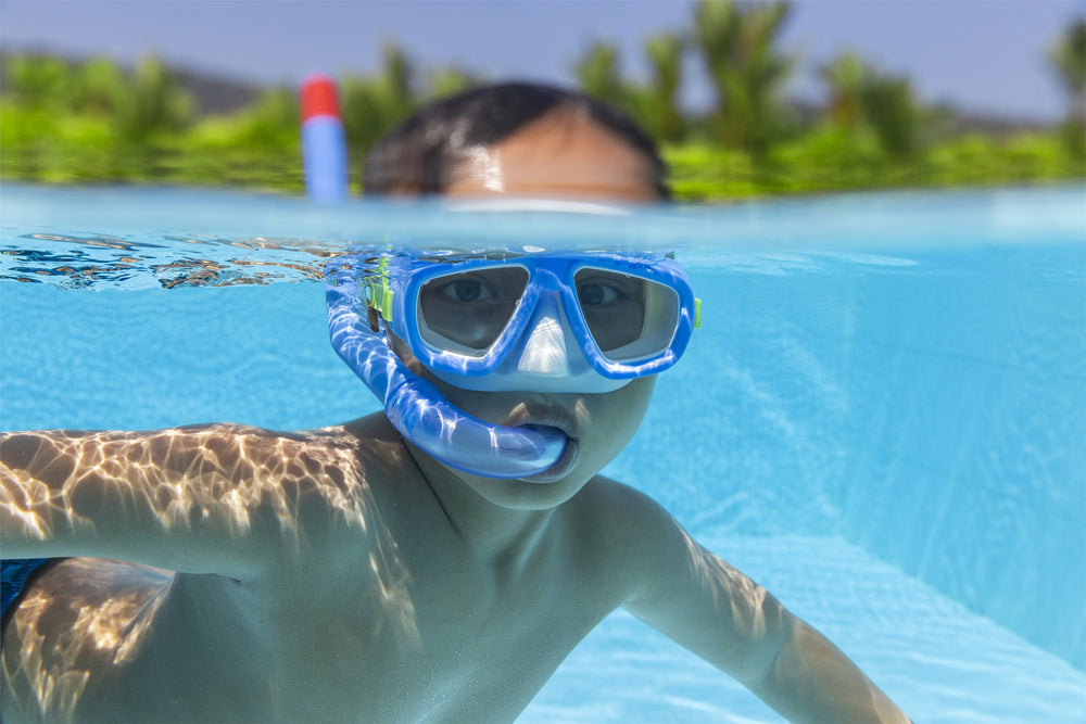 Diving Mask With Snorkel Navy Blue Bestway 24018