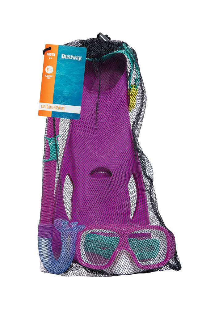 Potápěčská sada maska Snorkel Fins Pink Bestway 25019