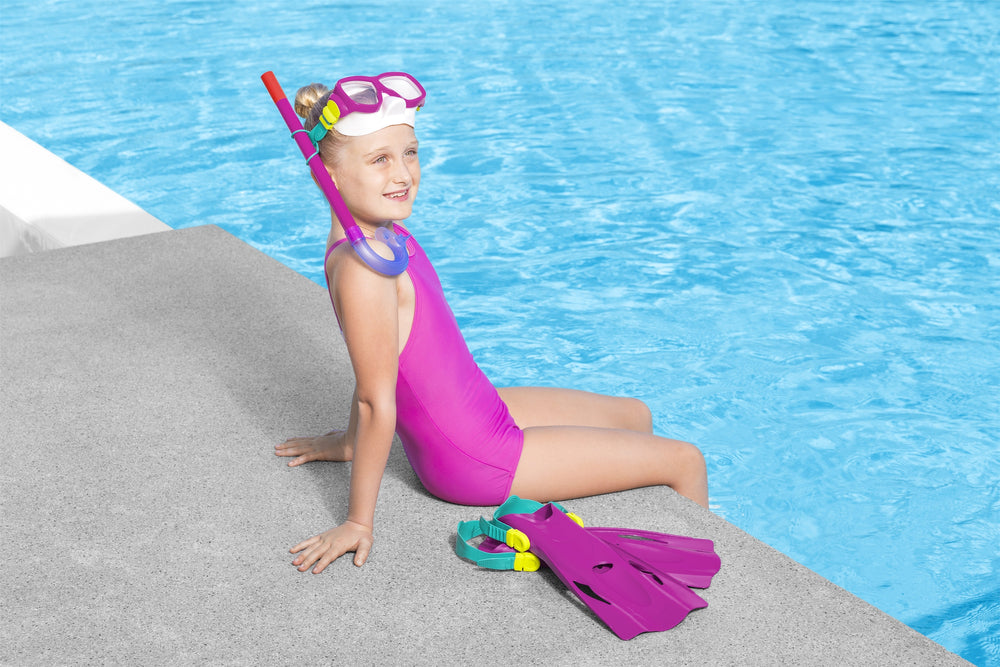 Potápěčská sada maska Snorkel Fins Pink Bestway 25019