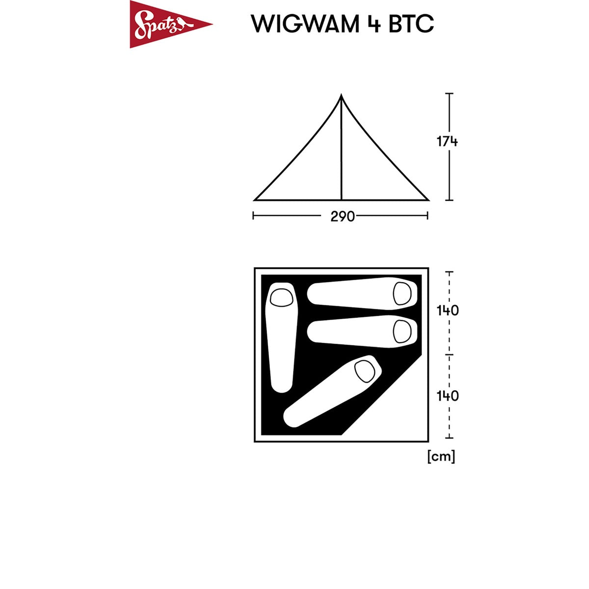 Spatz stan Wigwam 4 BTC Brown Sand