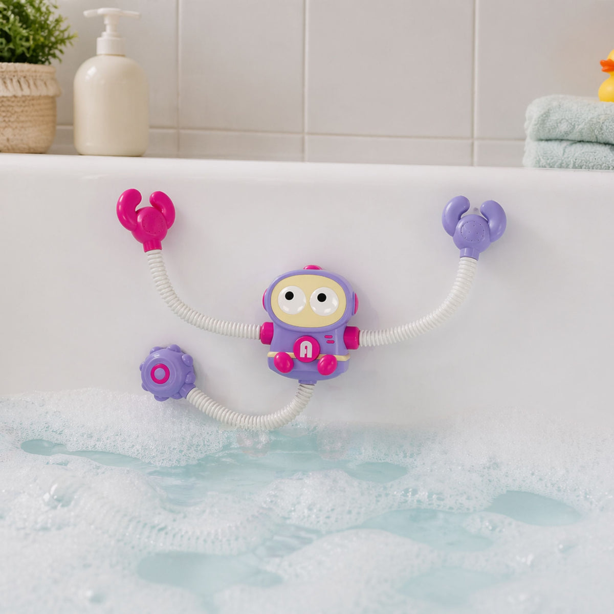 Bathing Water Toy Astronaut Shower With Water Circulation Suction Cups