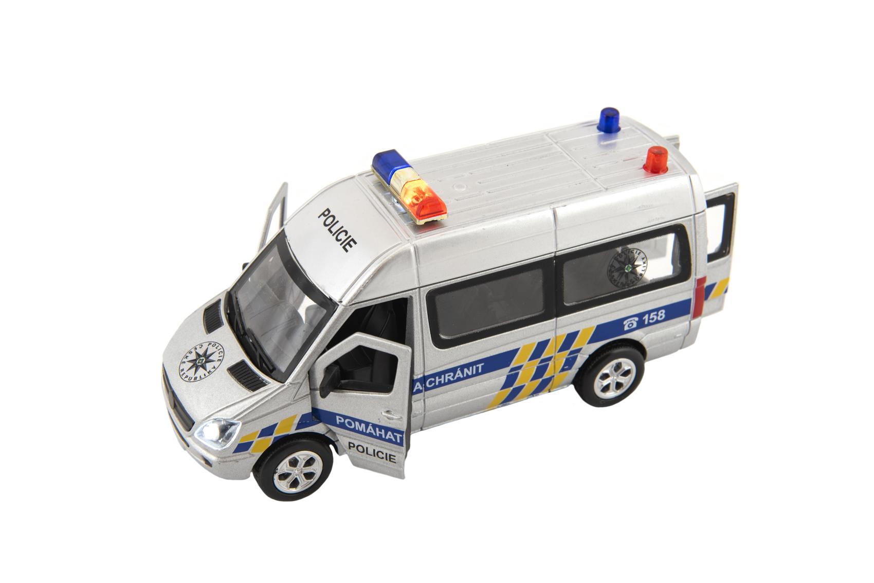 Policajné auto kovové 15cm