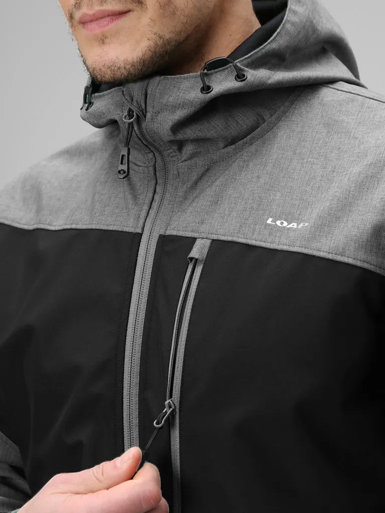 Herre Softshell Jakke Loap Ladan Gry-blk Grå