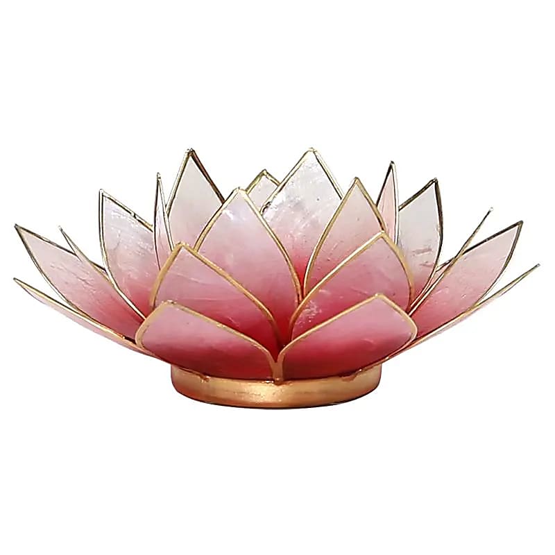 Lotus Atmosfærisk Lys rød/rosaguld Trim - 13,5 Cm