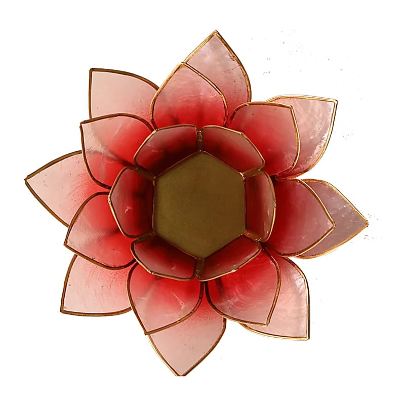 Lotus Atmosfærisk Lys rød/rosaguld Trim - 13,5 Cm
