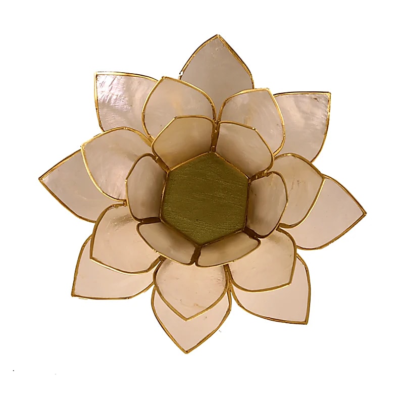 Lotus Atmospheric Light Natural Gold Trim - 13.5 Cm