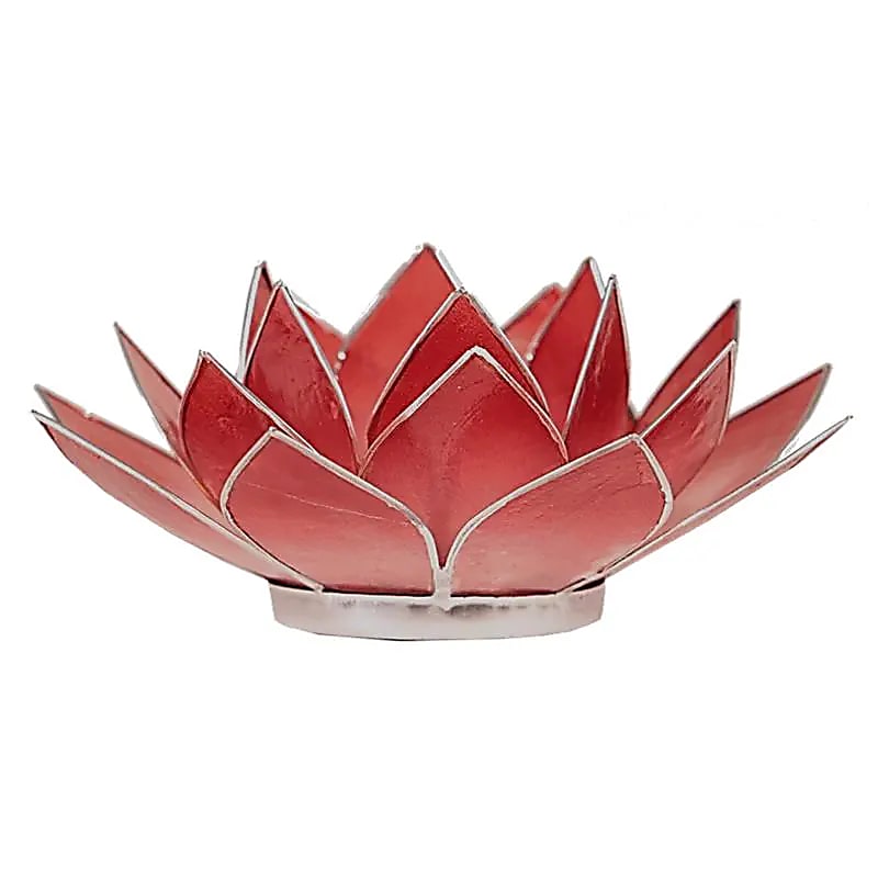 Lotus Atmospheric Light Silver Trim Růžová/červená - 13,5 cm