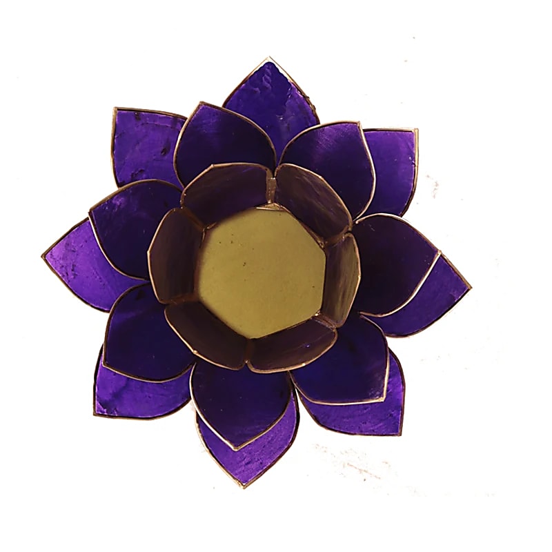 Lotus Atmospheric Light Chakra 7 Violet Gold Trim - 13,5 Cm