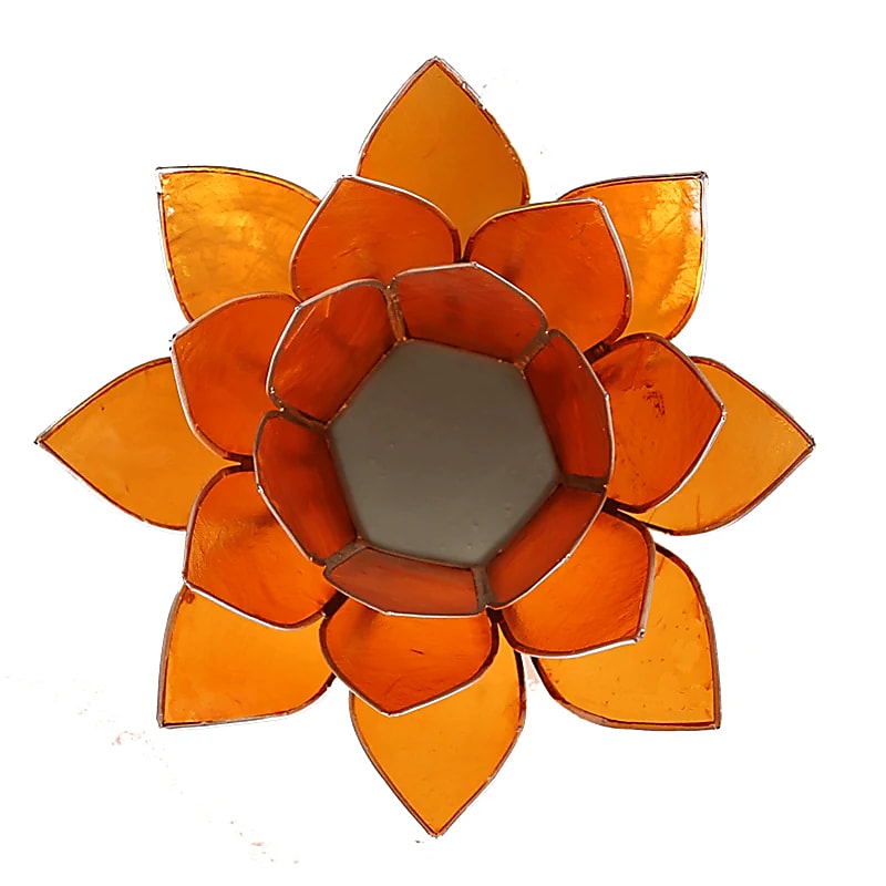 Lotus Atmospheric Light Chakra 2 Orange Silver Trim - 13,5 cm