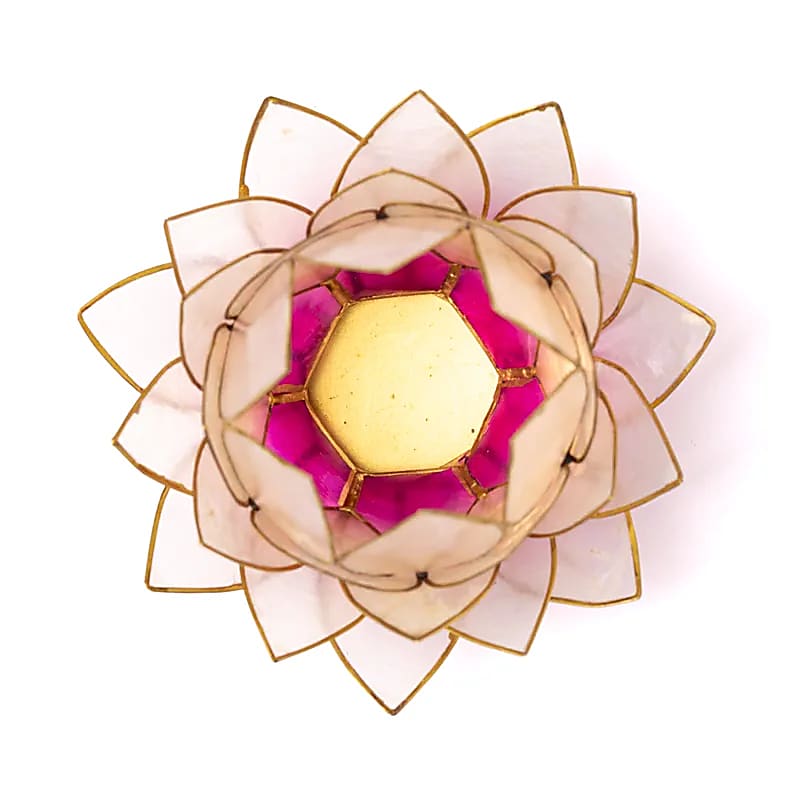 Adorno dorado rosa claro/rosa claro loto grande - 15x105 cm - 15x10,5 cm