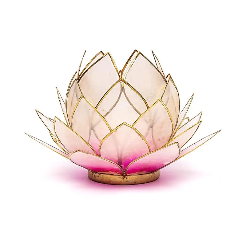 Adorno dorado rosa claro/rosa claro loto grande - 15x105 cm - 15x10,5 cm