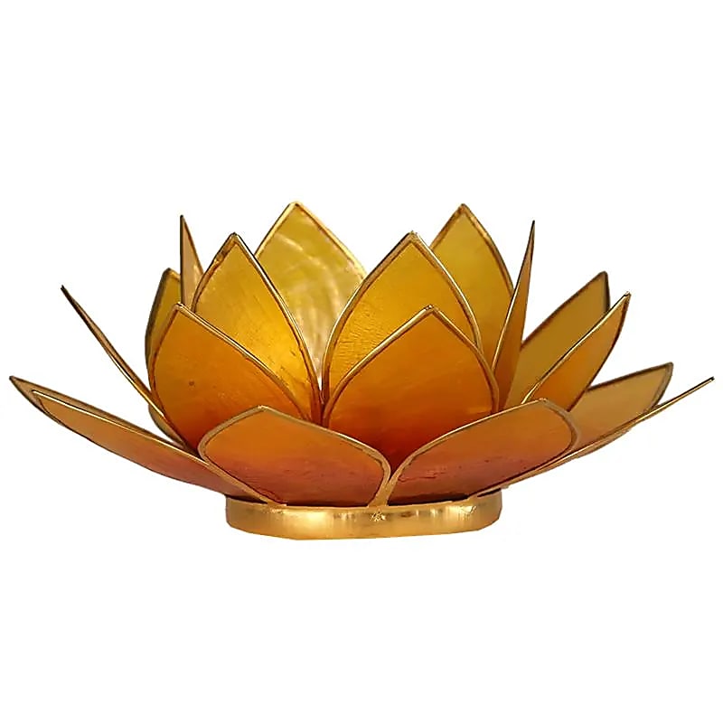 Lotus Atmospheric Light Orangeyellow Gold Trim - 13,5 Cm