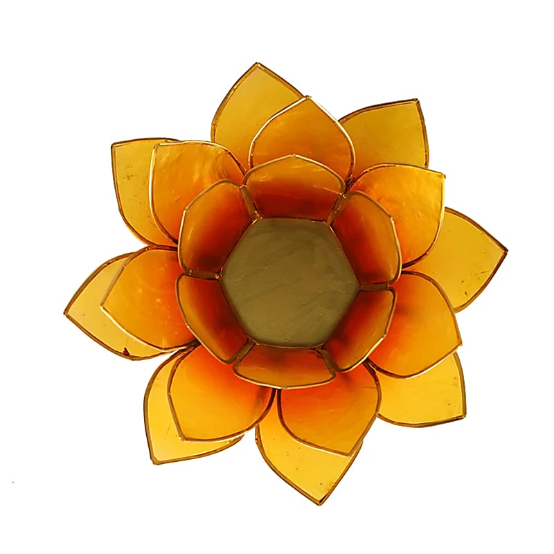 Lotus Atmospheric Light Orangeyellow Gold Trim - 13,5 Cm