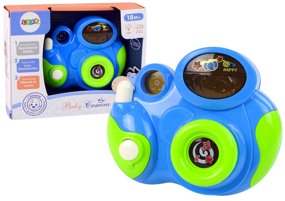 Interactive Photo Camera For Your Baby Melodies Of Light And Sounds Blue Colour