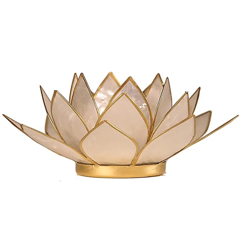 Ozdoba Lotus Atmospheric Light Pearl Gold - 13,5 cm