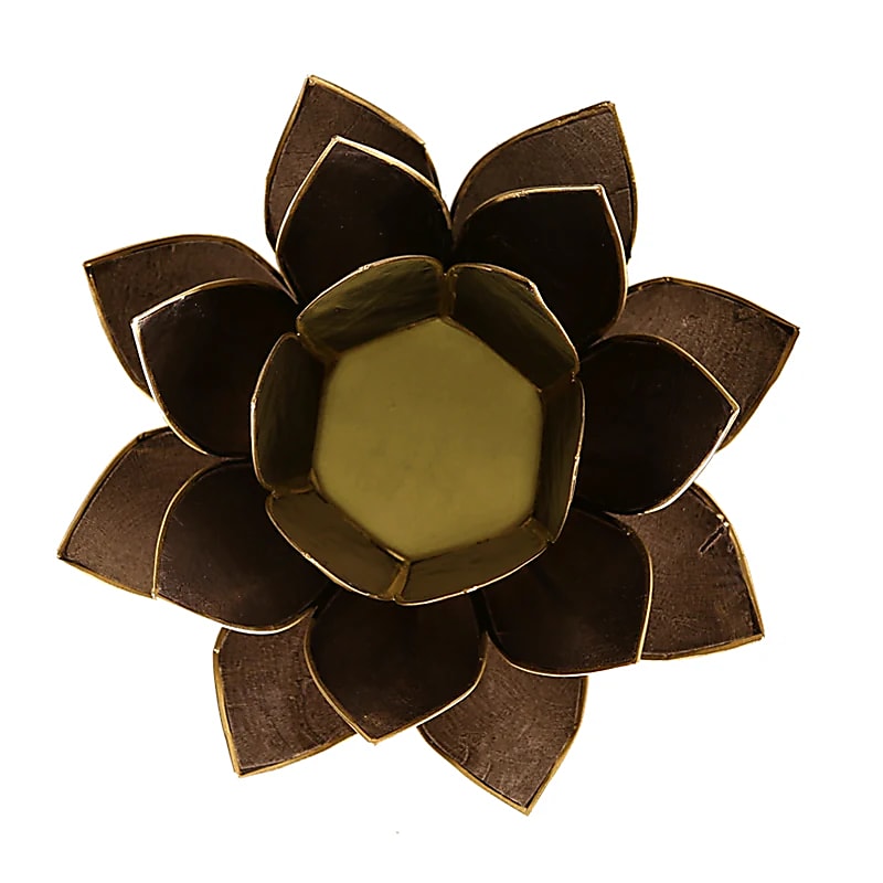 Lotus Atmospheric Light Black Gold Trim - 13.5 Cm