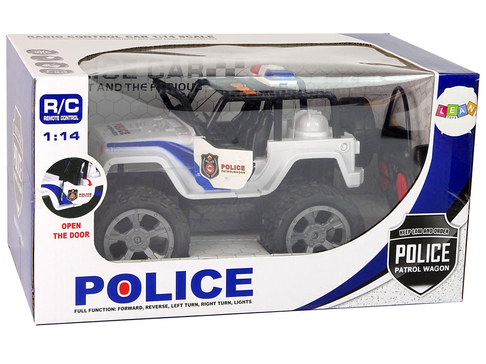 R/c Remote Controlled Car Jeep Police Patrol With Opening Doors