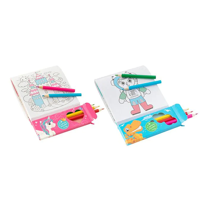 Coloring And Puzzle Book With Pencils