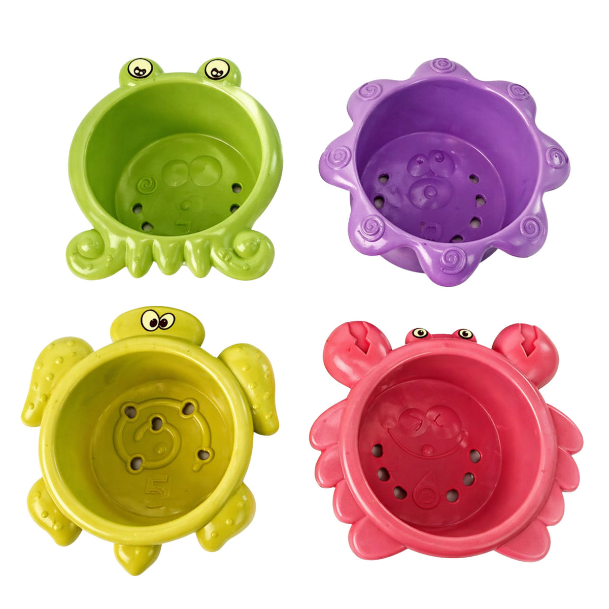 Bath Toys Set: Ship Sea Animals Waterfall Suction Cups