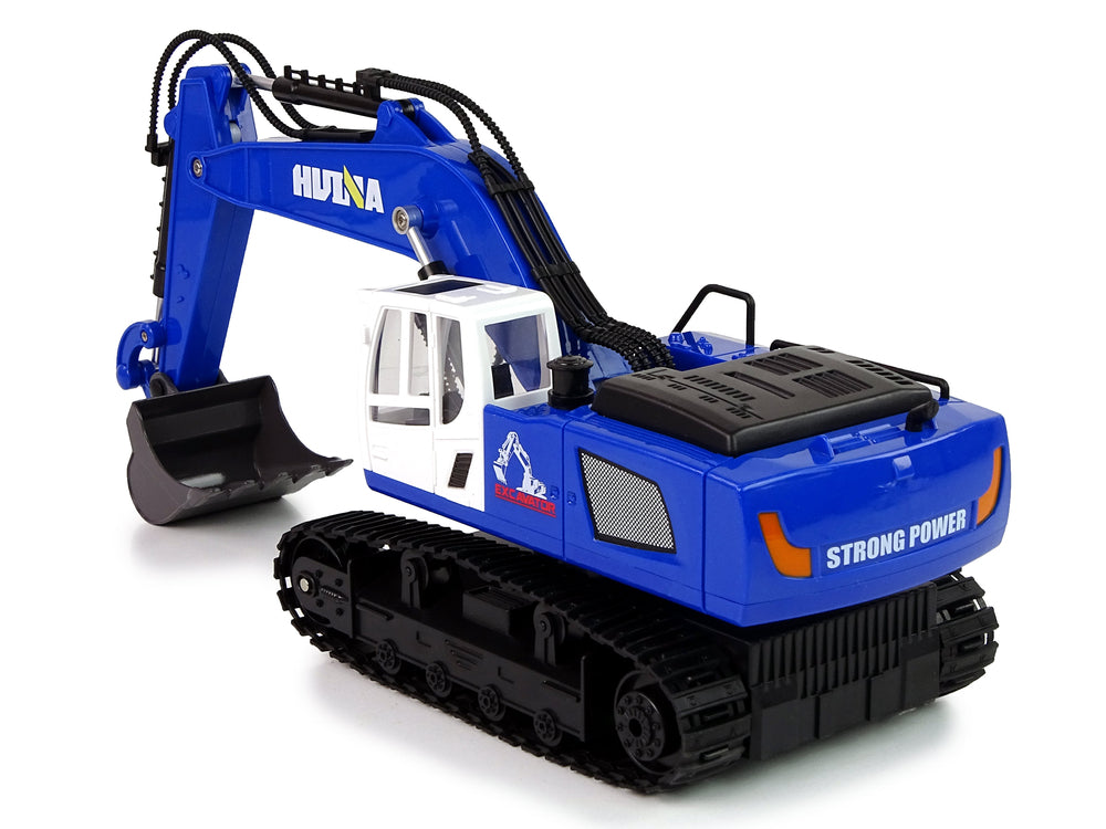 Caterpillar Excavator Pilot R/c Remote Controlled Metal Parts Blue