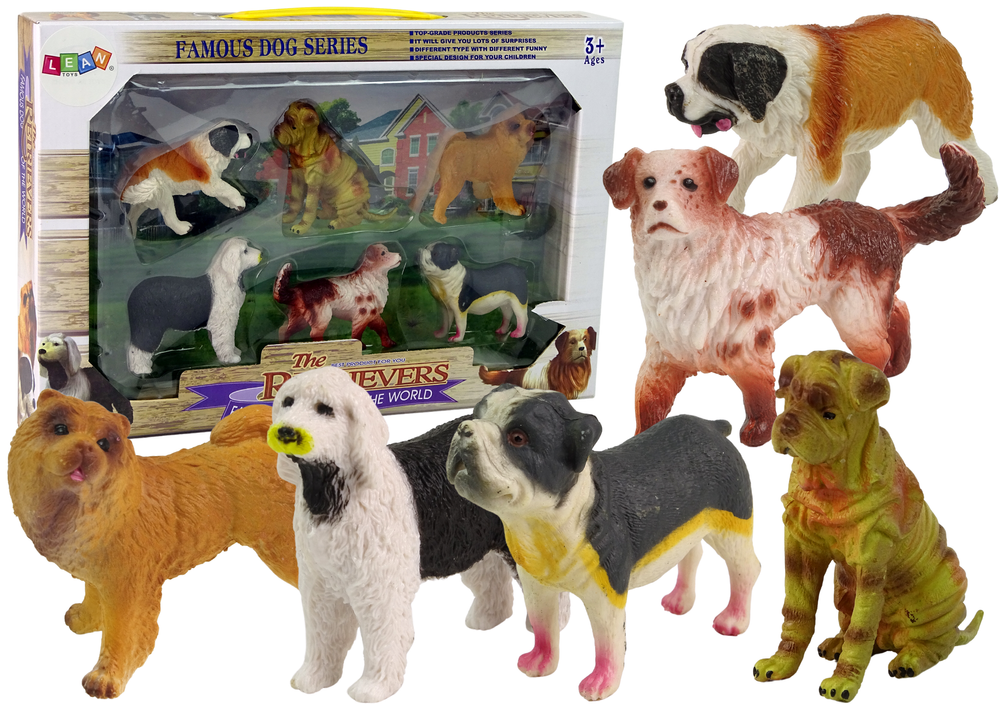 Set Of Dog Figurines Dogs Of Breeds 6 Elements