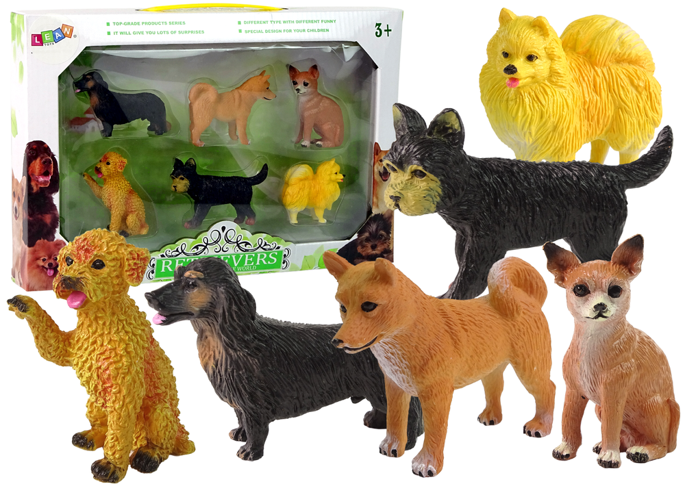 Set Of 6 Figures Purebred Dogs Famous Dog Of The World