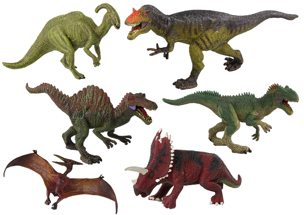 Dinosaur Set Of 6 Pieces Large Model Figures Prehistoric World