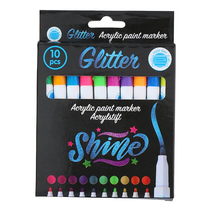 Acryl glittermarkeringen