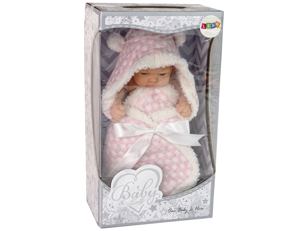 Doce bebê fantoche de feijão laço rosa