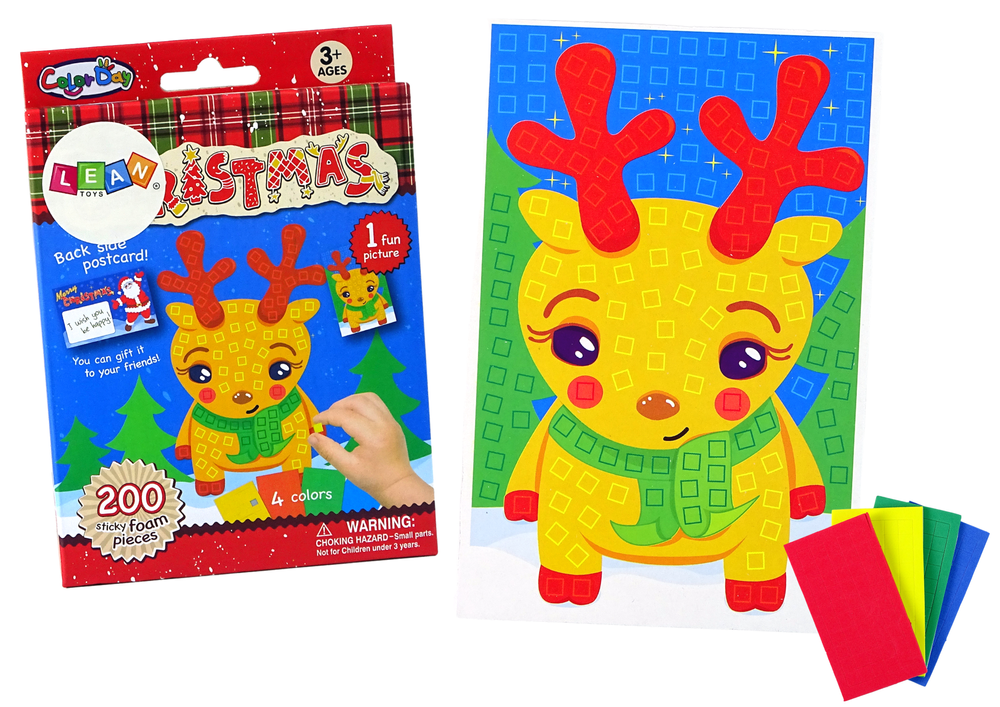 Diy Coloured Mosaic Christmas Reindeer Patching Set