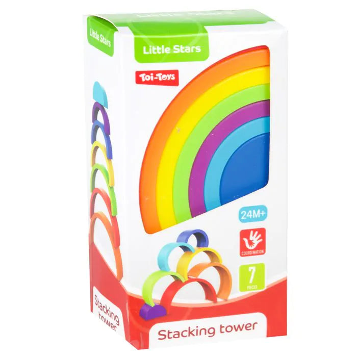 Кула за подреждане Baby Rainbow 7 бр