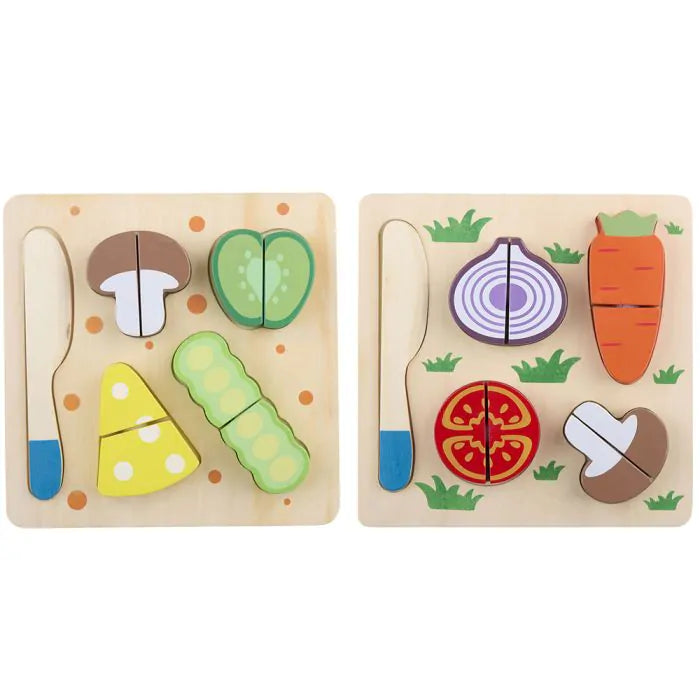 Gemüseschneidebrett-Set aus Holz