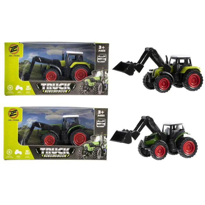 Tractor With Front Loader And Pull-back