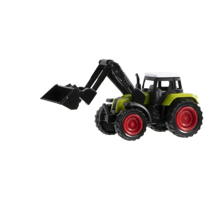 Tractor With Front Loader And Pull-back