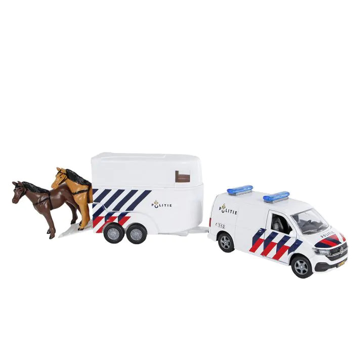 Police Van With Horse Trailer Pull-back