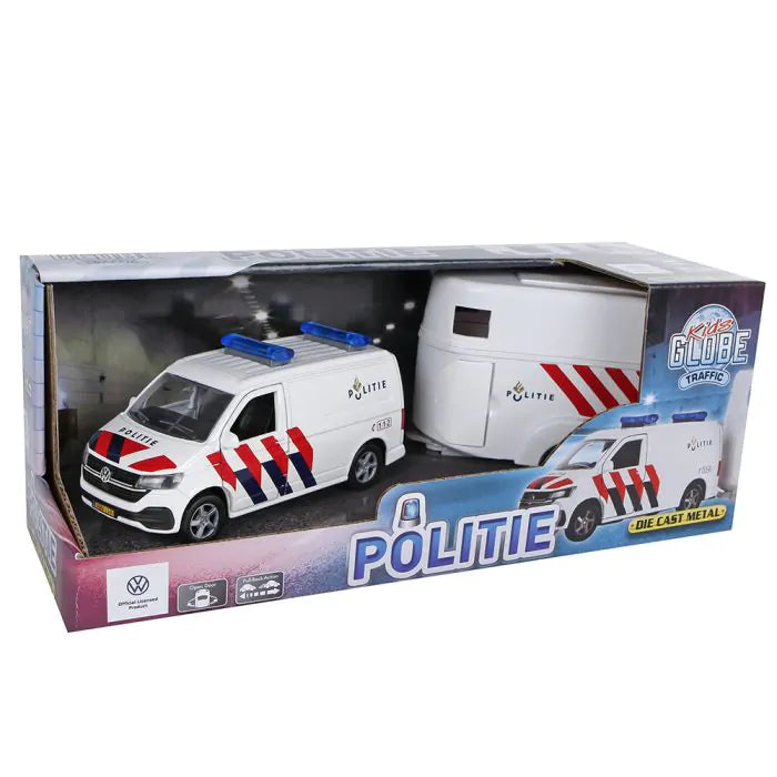Police Van With Horse Trailer Pull-back