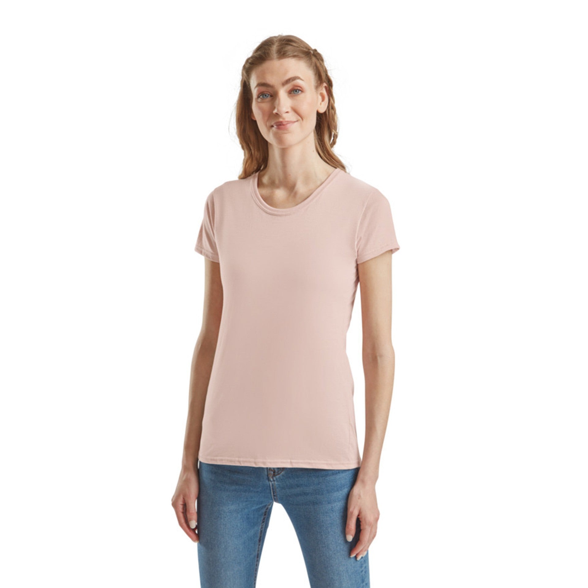 Fruit Of The Loom Iconic 150 T Camiseta Mujer Rosa Ballet